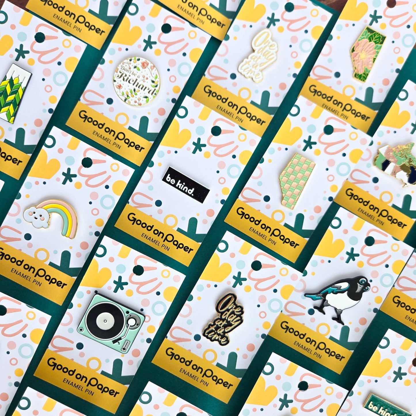 Saskatchewan Patchwork | Enamel Pin: Gold
