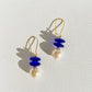 Blue Disc Earrings | Glass Bead Earrings