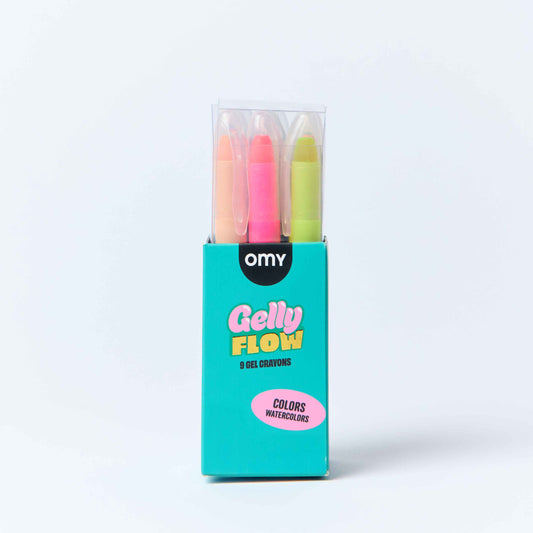 9 GEL CRAYONS GELLY FLOW