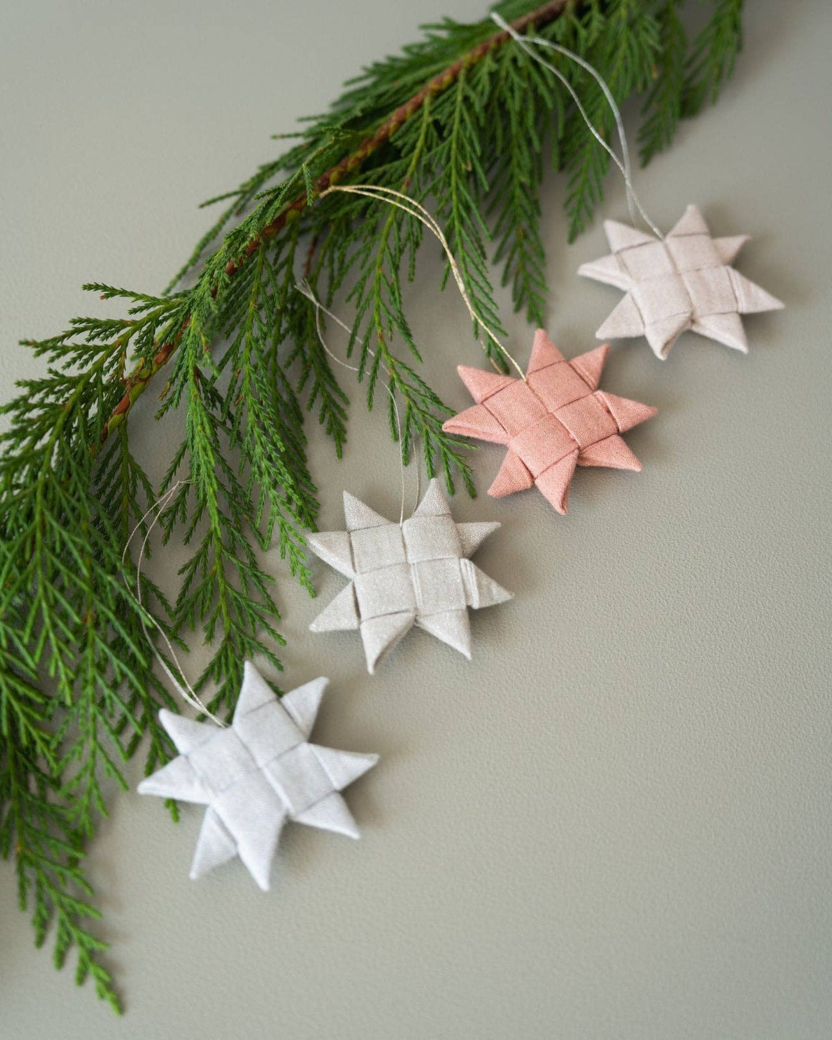 Folded Fabric Star: Ice Blue