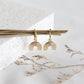 Rainbow Hoop Earrings: Yellow Gold