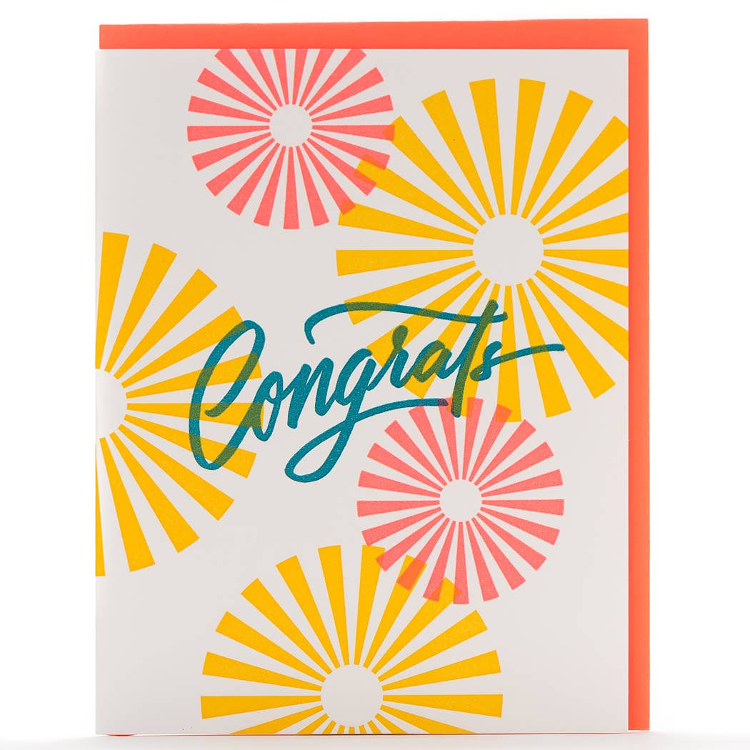 Congrats Starburst Calligraphy Card