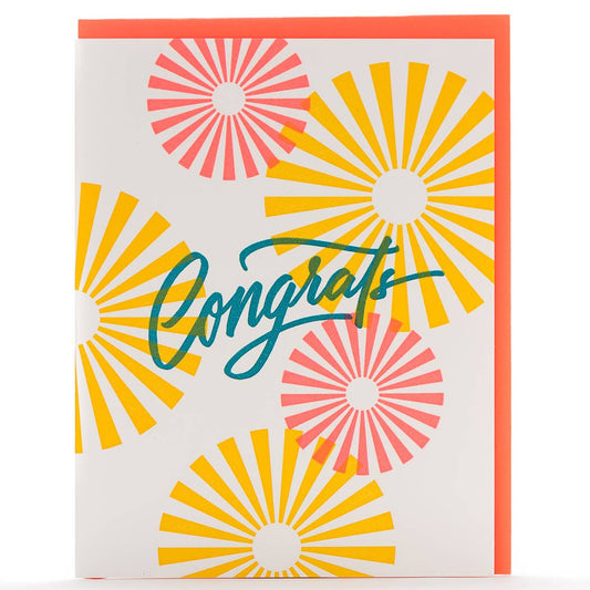 Congrats Starburst Calligraphy Card