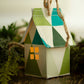 Holiday Fabric House Luminary: Trees (white)