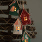 Holiday Fabric House Luminary: Trees (white)