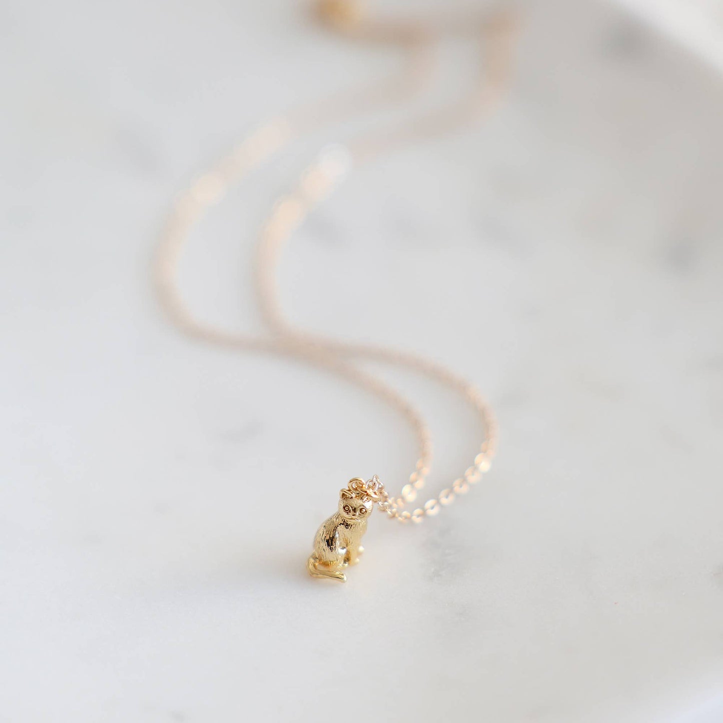 Cat Necklace: Silver