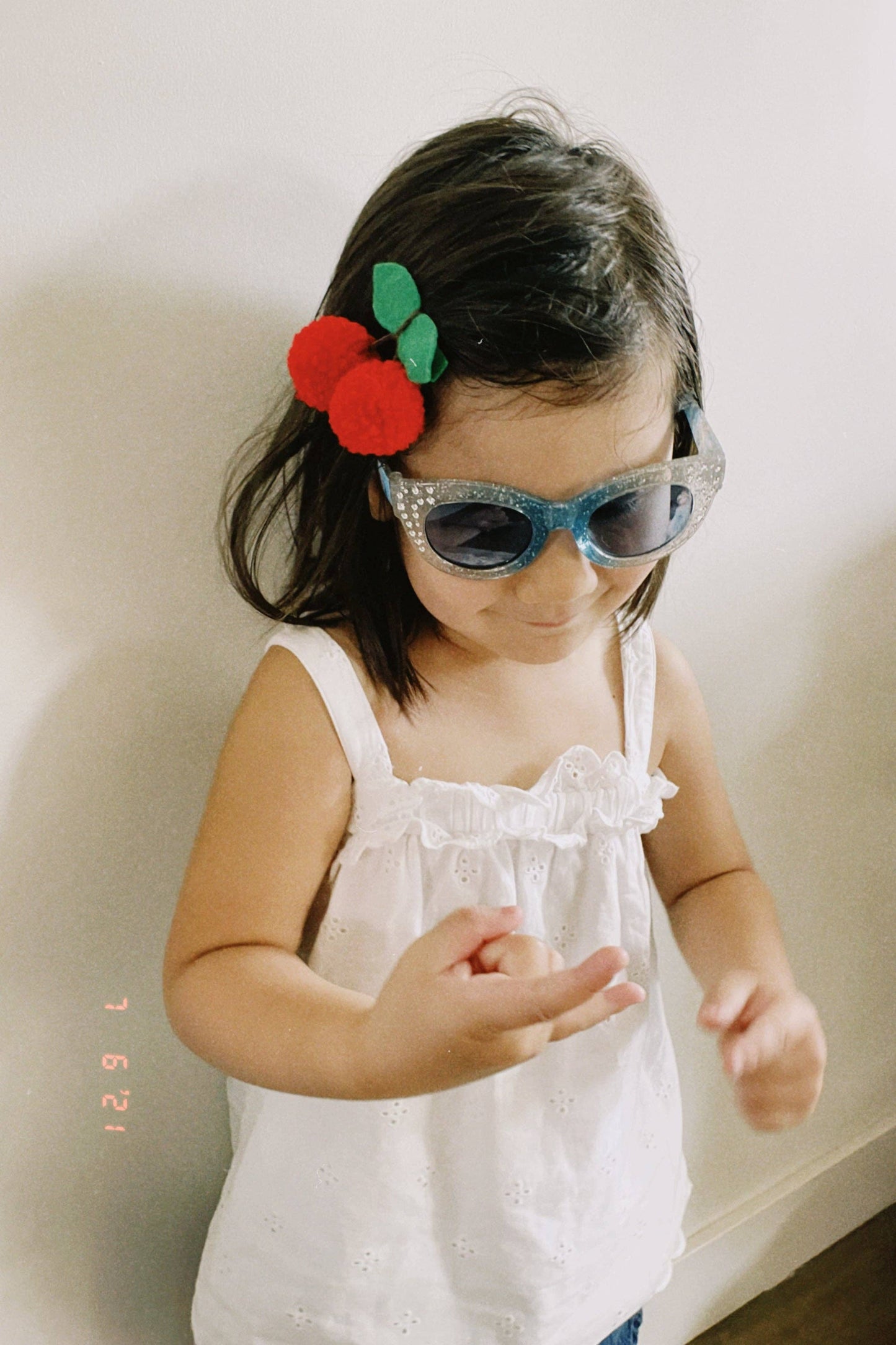 Kids' Cherry Pom Pom Hair Tie