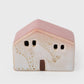 Ceramic Painted House Décor W/LED: Beige