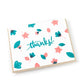 Card: Thanks Calligraphy Floral: Single Card