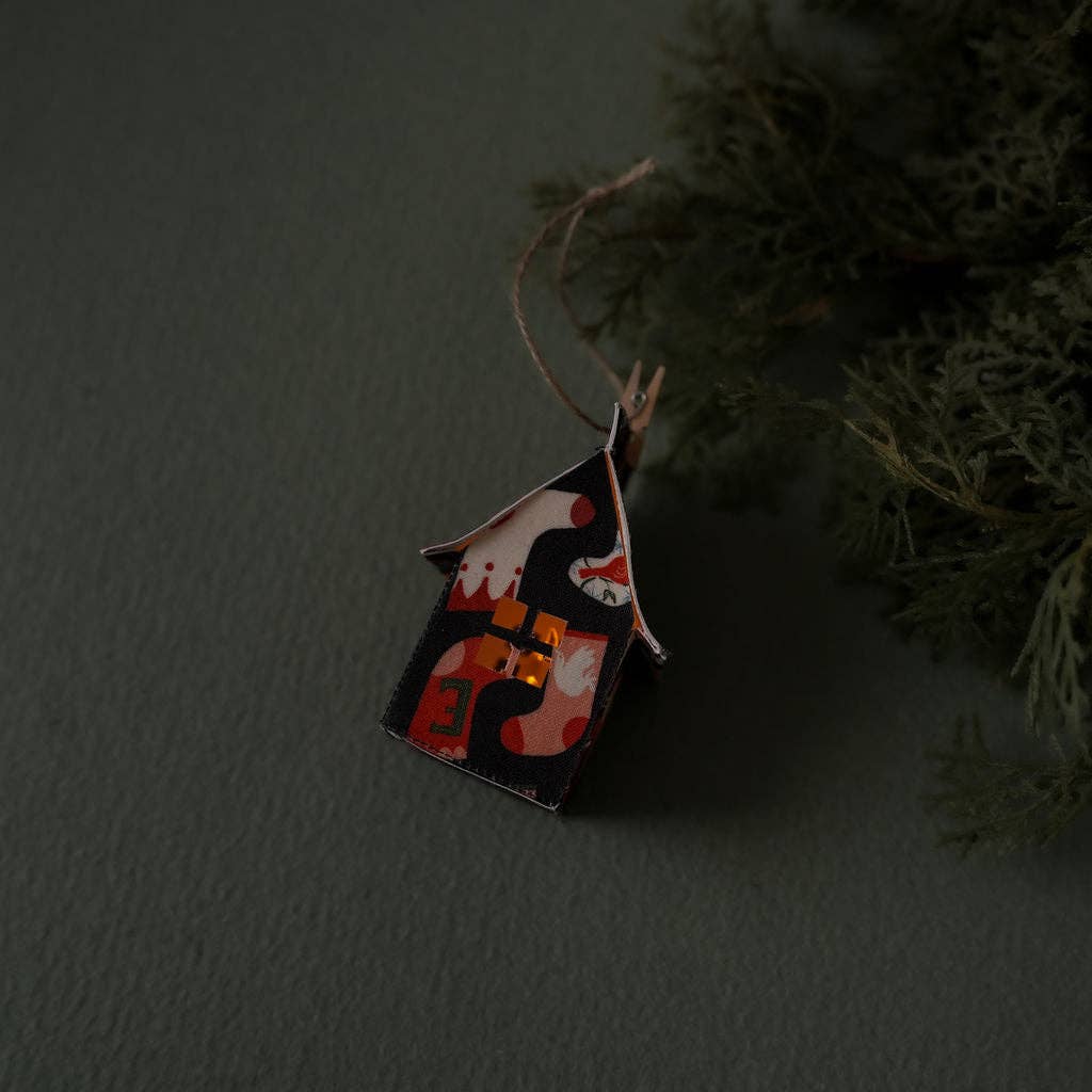 Holiday Fabric House Luminary: Holiday Sweaters (blue)
