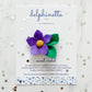 Purple Sweet Violet Hair Clip - February Birth Month Flower