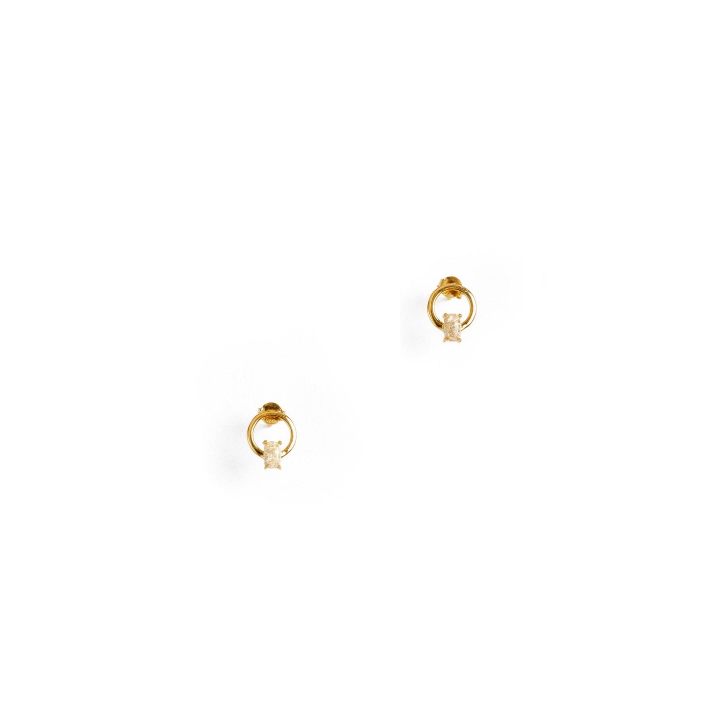 Ionic Studs: Coral Jade