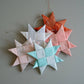 Large Folded Fabric Star: Orange