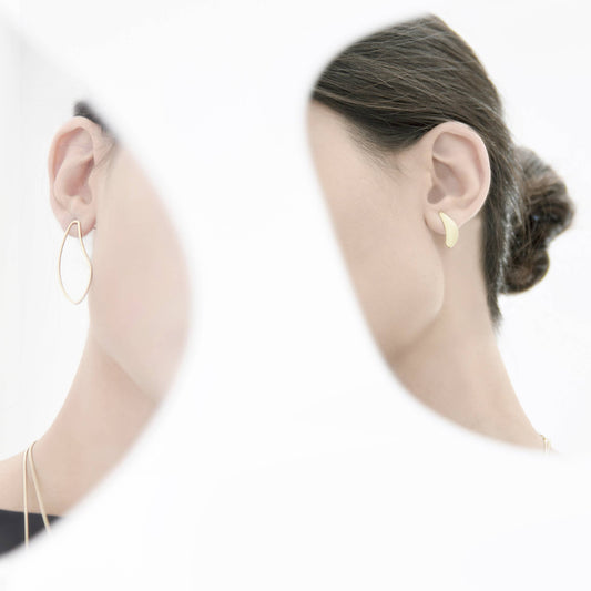 Flux Combi Earrings: Satin Gold