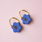 Ceramic Daisy Hoops