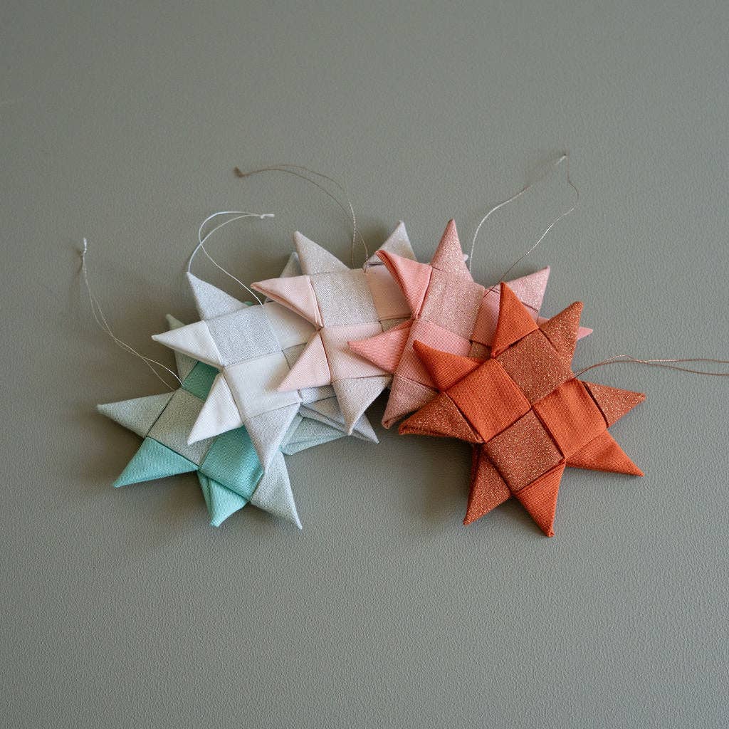 Large Folded Fabric Star: Light Pink