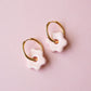 Ceramic Daisy Hoops