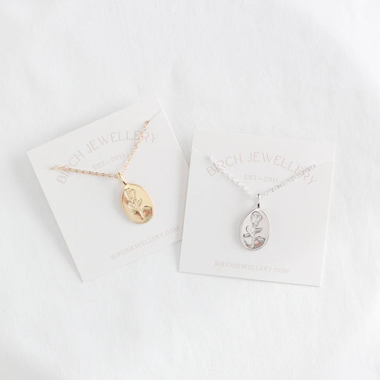 Rose Medallion Necklace: Gold