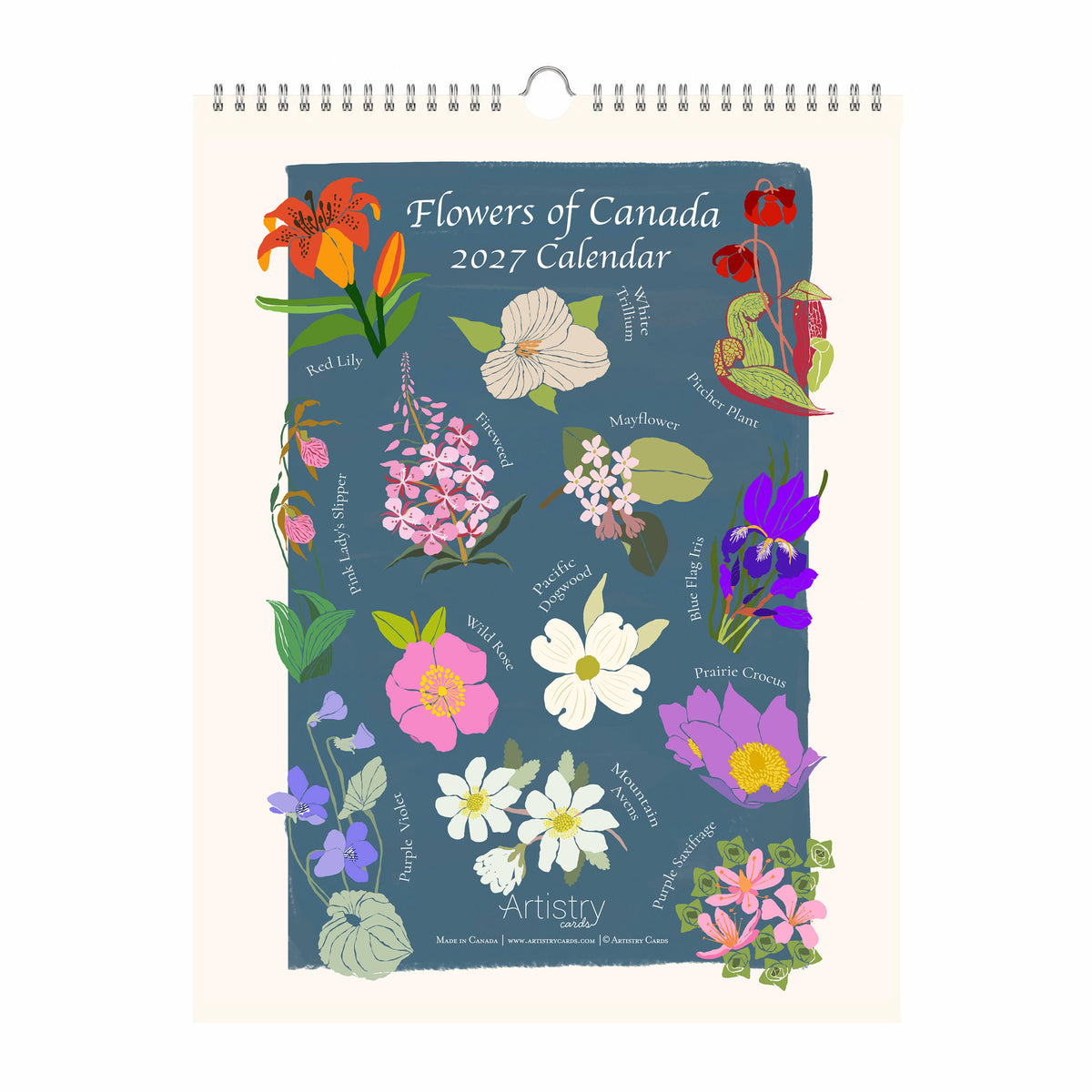 Flowers of Canada 2027 Botanical Wall Calendar