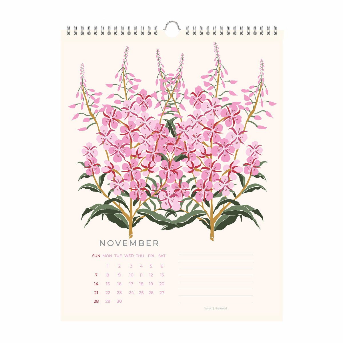 Flowers of Canada 2027 Botanical Wall Calendar