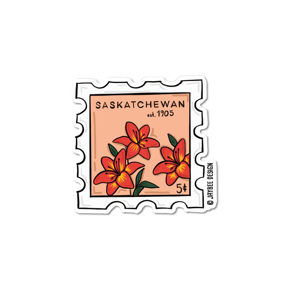 Saskatchewan Postage Stamp Magnet