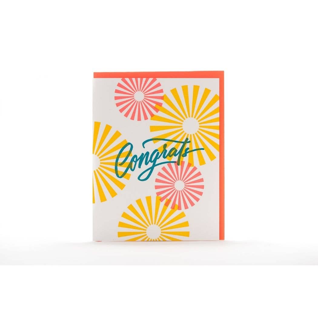 Congrats Starburst Calligraphy Card