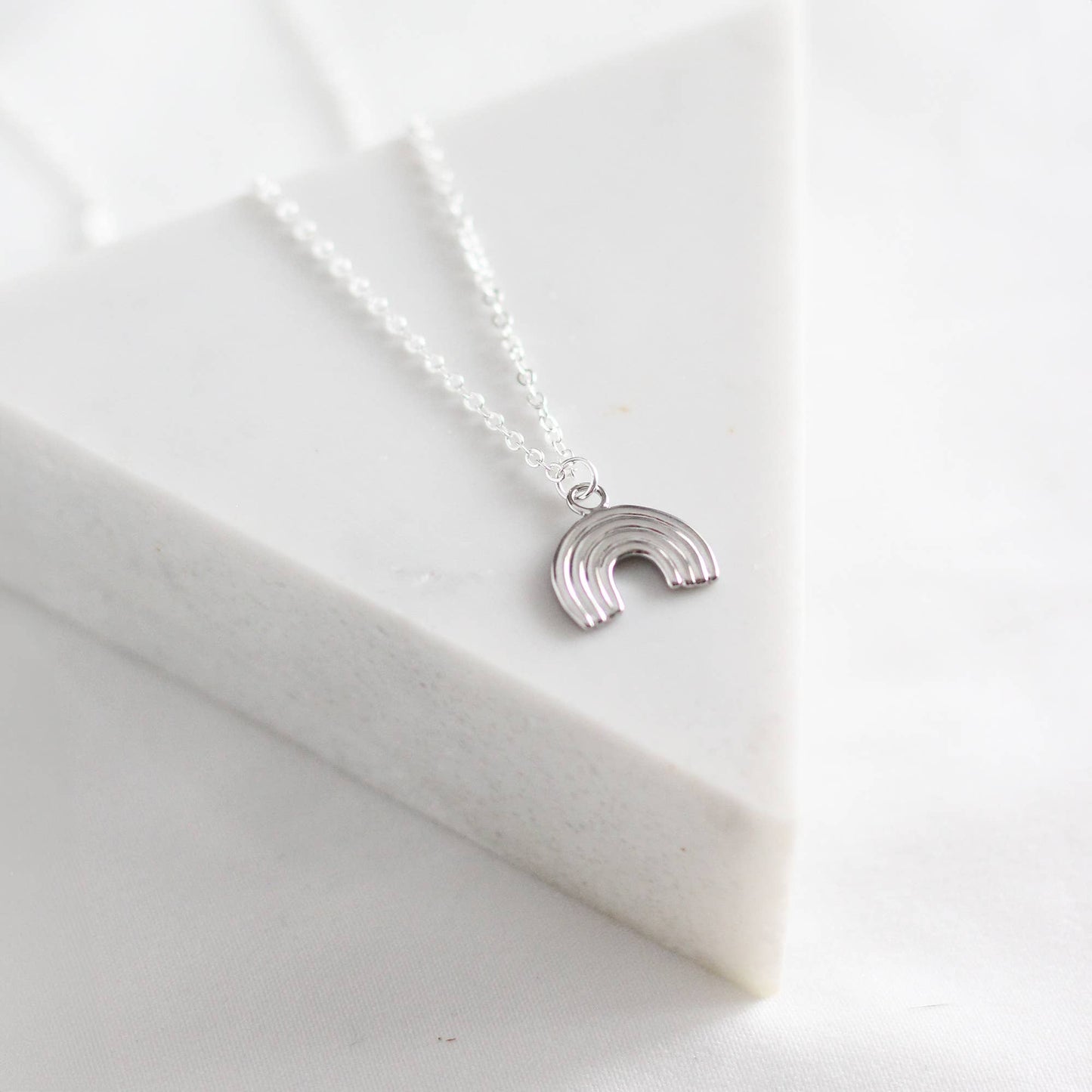 Rainbow Necklace: Silver