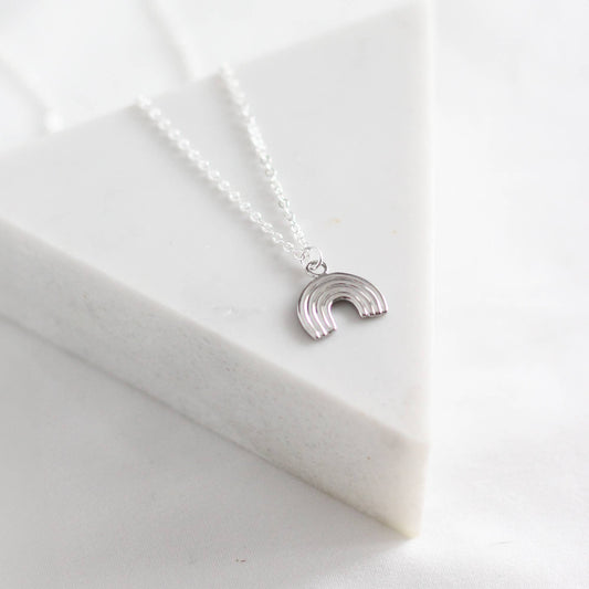 Rainbow Necklace: Silver