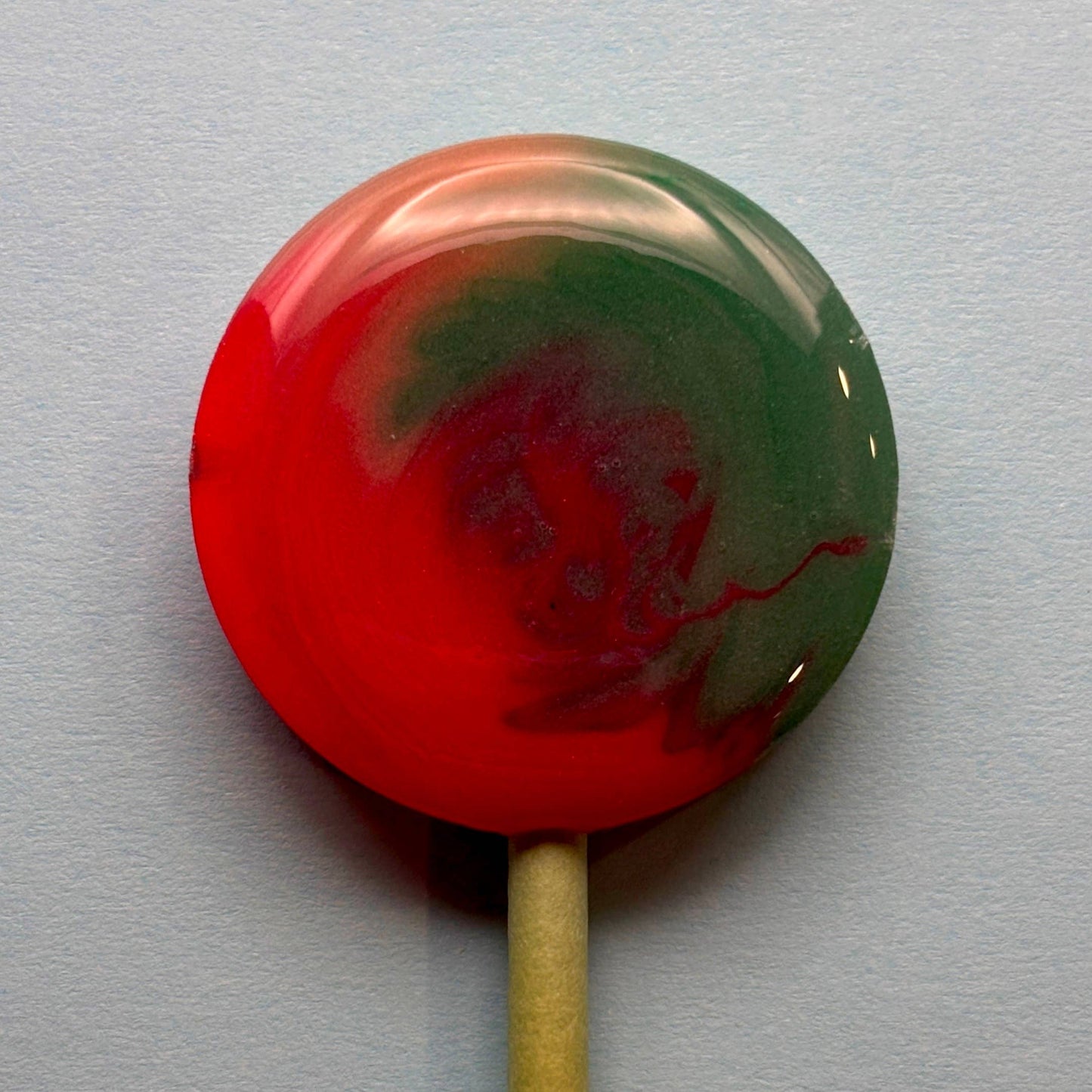 Mini Handcrafted Rainbow Lollipops: Rhubarb and Custard