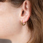 Honeycomb Huggie Hoops: Gold