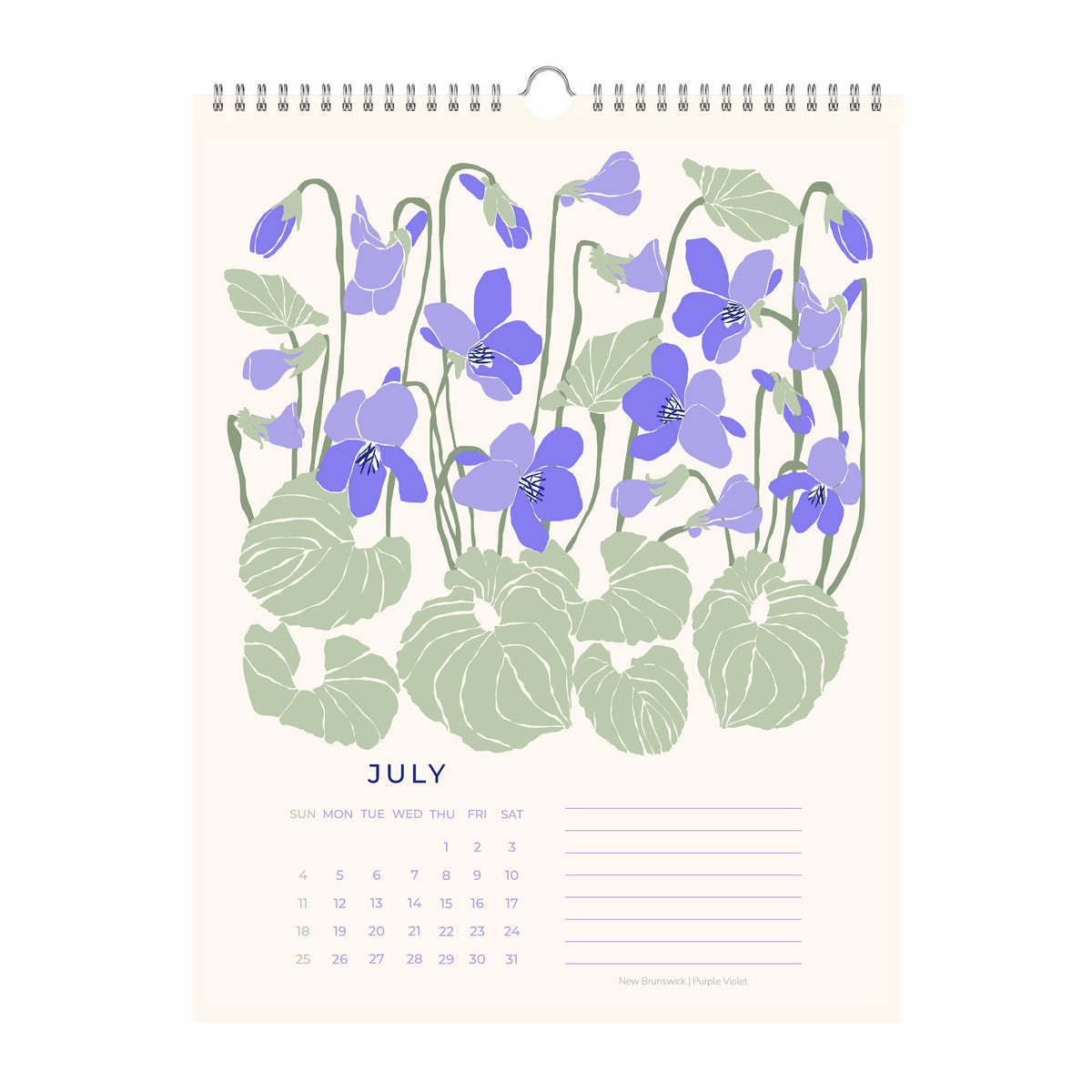 Flowers of Canada 2027 Botanical Wall Calendar