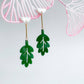 Hanging in There Leaf Dangle Earrings | Acrylic Earrings