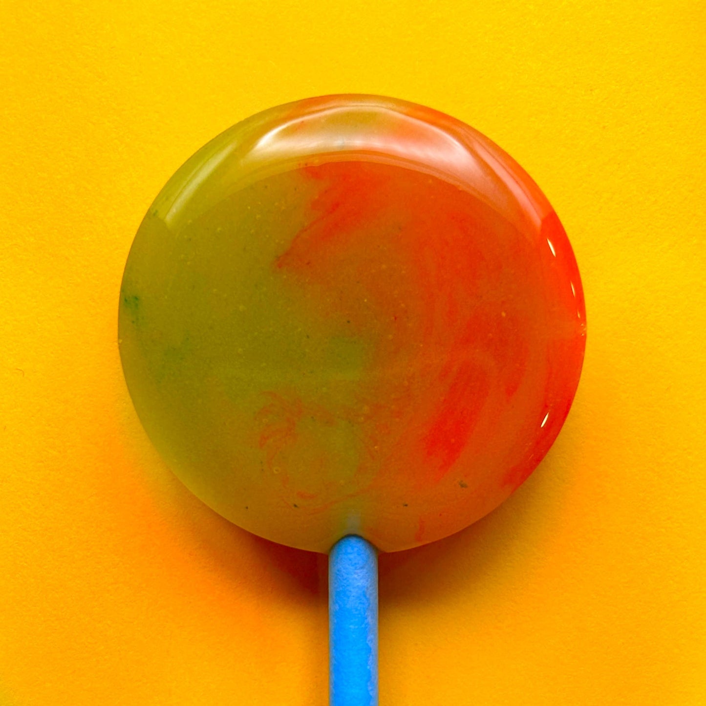 Mini Handcrafted Rainbow Lollipops: Rhubarb and Custard