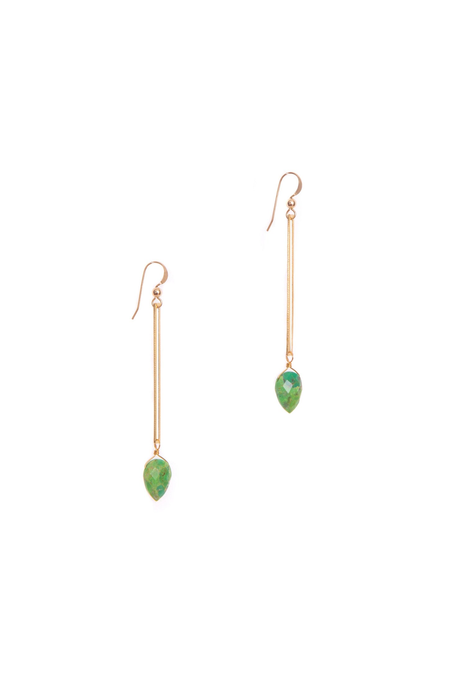 Isla Earrings: Green Turquoise