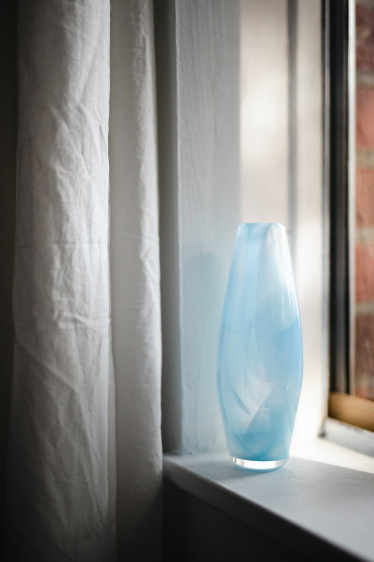 Blue Crush Tie-Dyed Pencil Vase