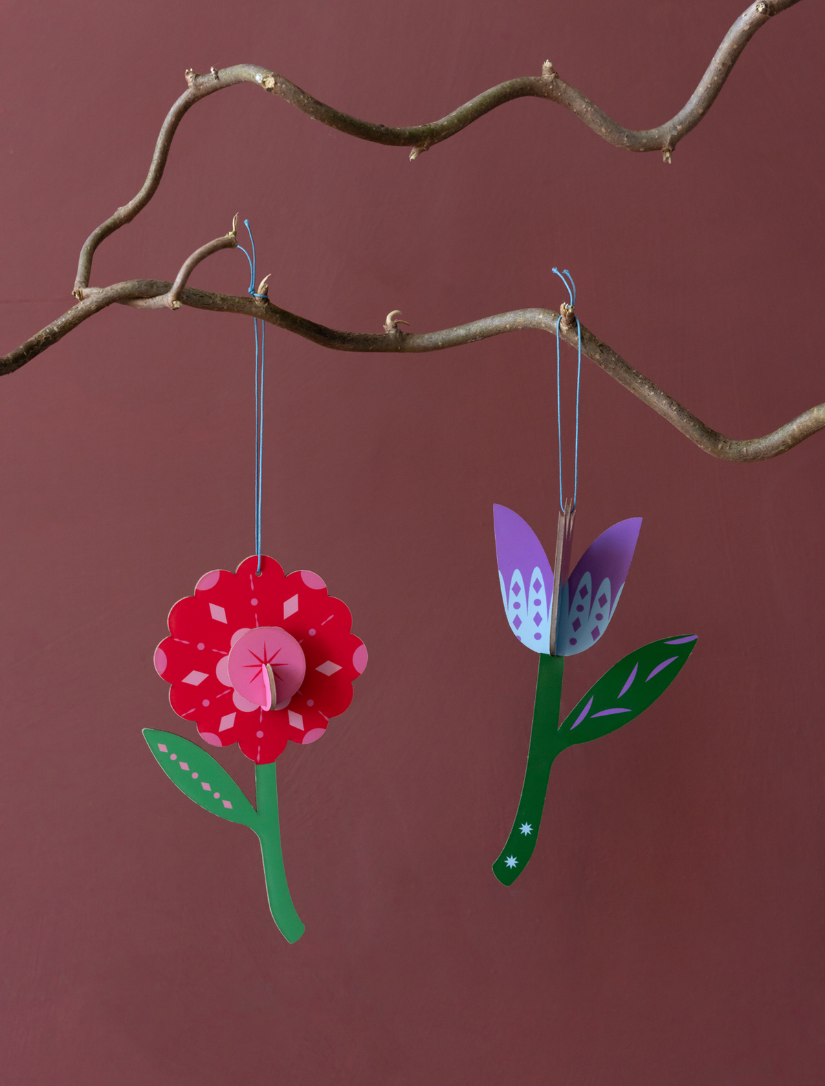 3D Ornament - Folk Flowers