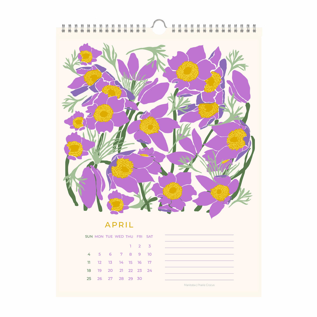 Flowers of Canada 2027 Botanical Wall Calendar