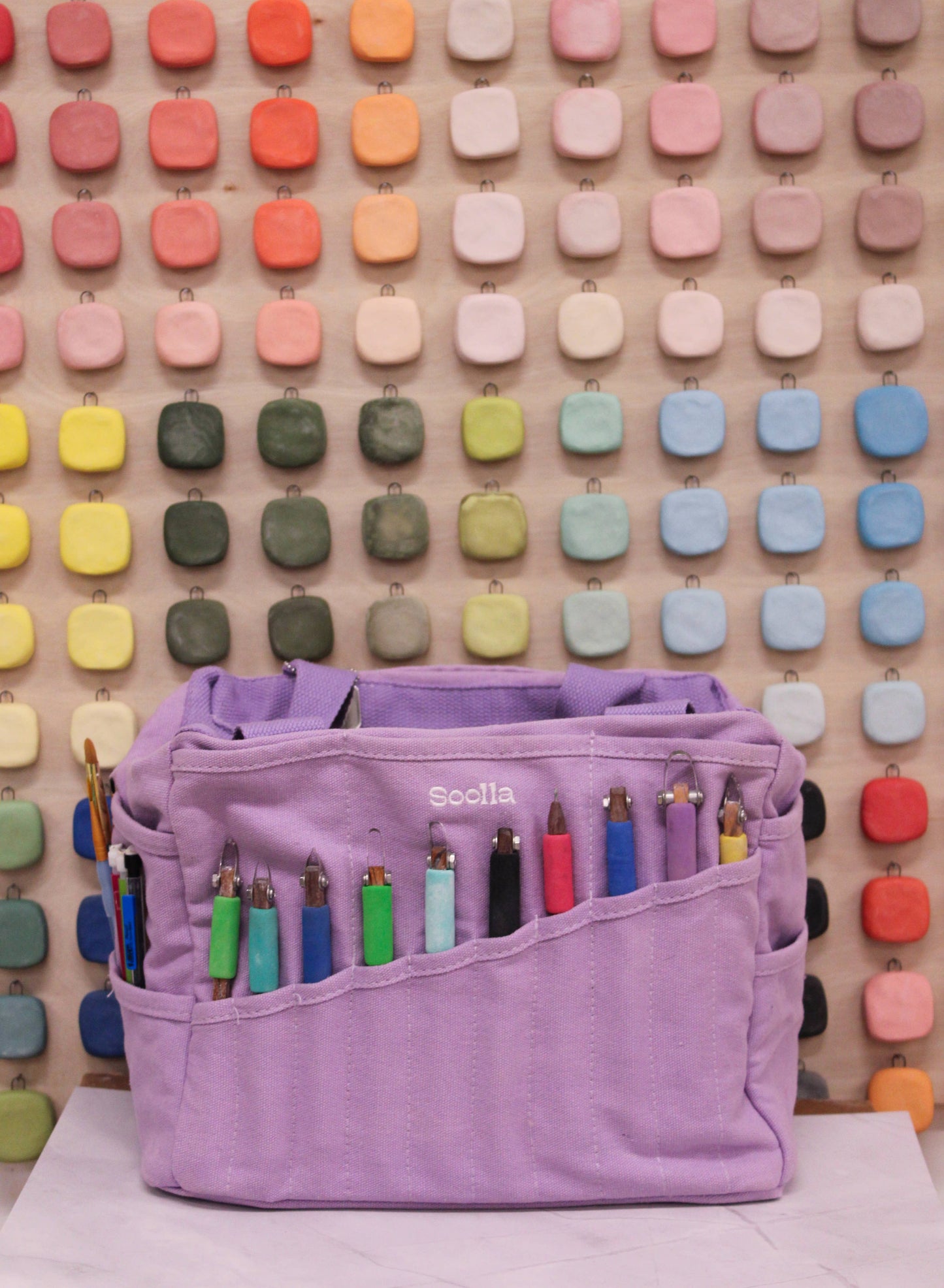 Soolla Studio Artist Bag, Lilac Love, Knitting Project Bag