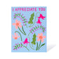 I Appreciate You Spring Flowers Note Card: Default Title
