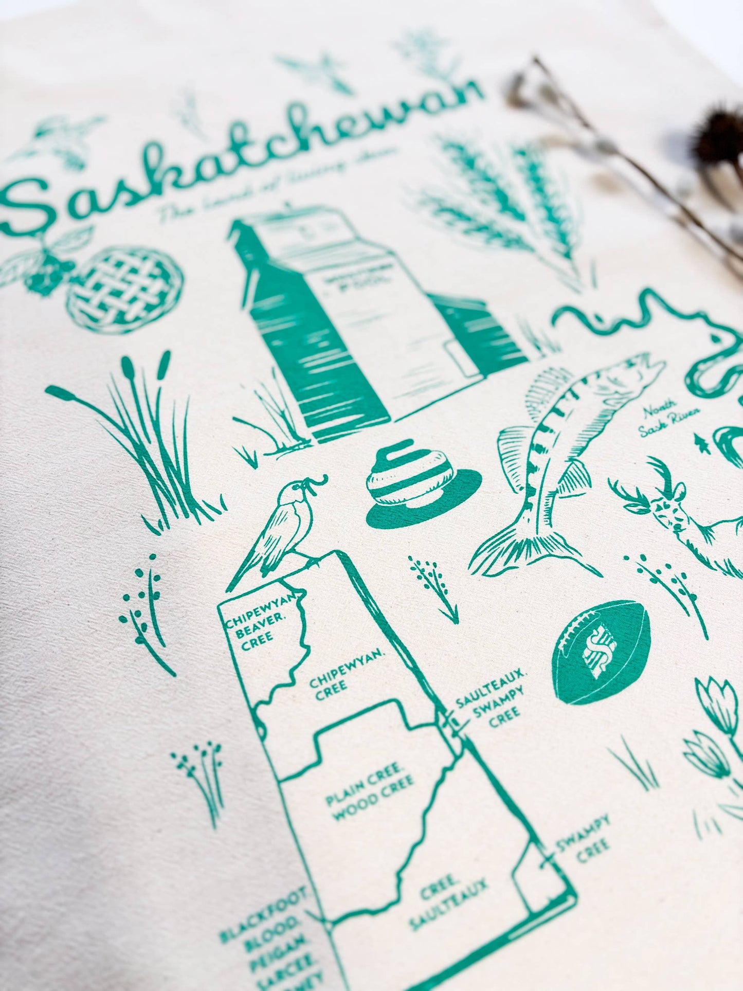 Saskatchewan Commemorative Organic Tea Towel - 20x24