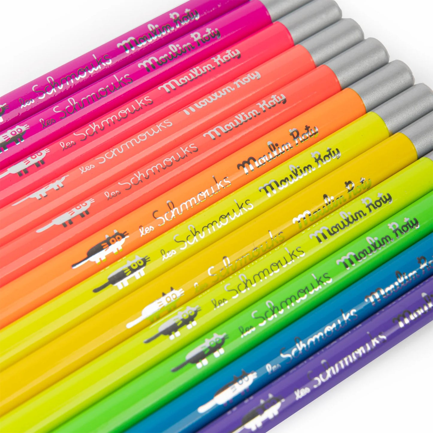12 Neon Colouring Pencils