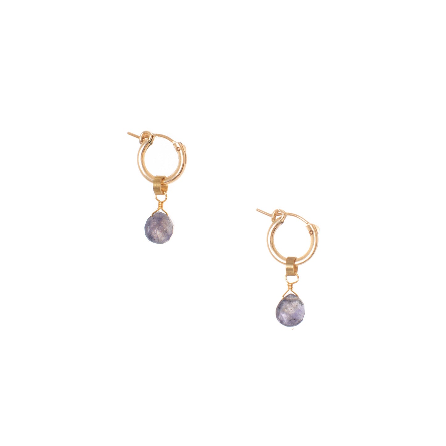 Classic Drake Earrings, 13mm: Labradorite