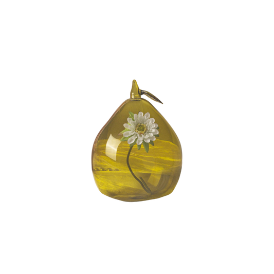 Creative Fruit Hydroponic Glass Vase - Artistic Home Décor: Pear 13.9*4.3cm