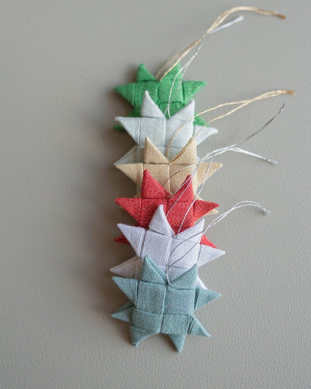 Folded Fabric Star: Ice Blue