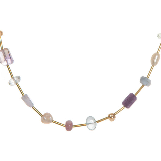 Surya Necklace: Lepidolite