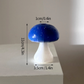 Mini Glass Mushroom Bud Vase: Grey