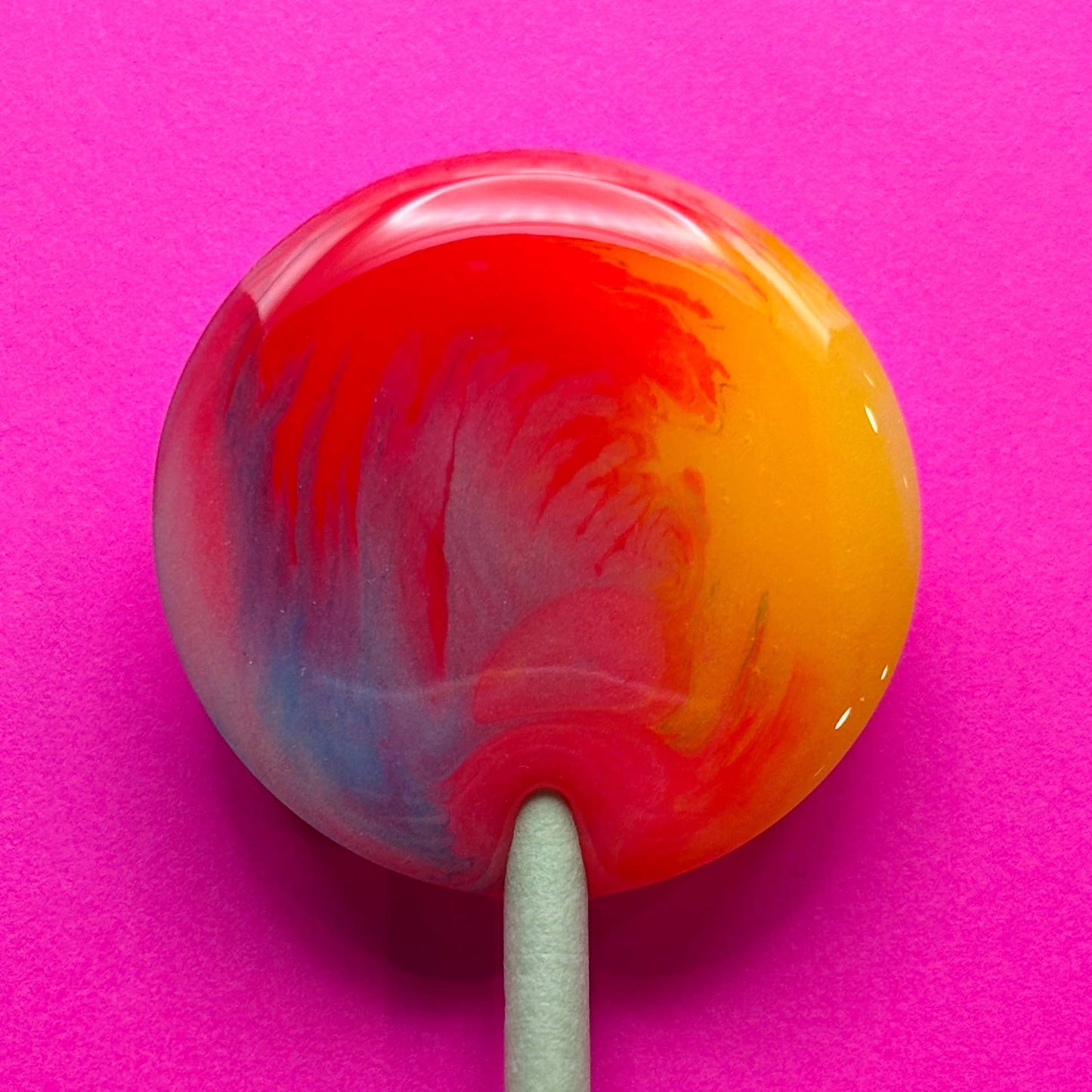 Mini Handcrafted Rainbow Lollipops: Rhubarb and Custard