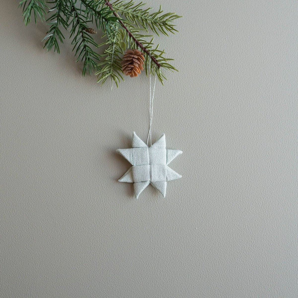 Folded Fabric Star: Grey