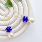 Blue Disc Earrings | Glass Bead Earrings