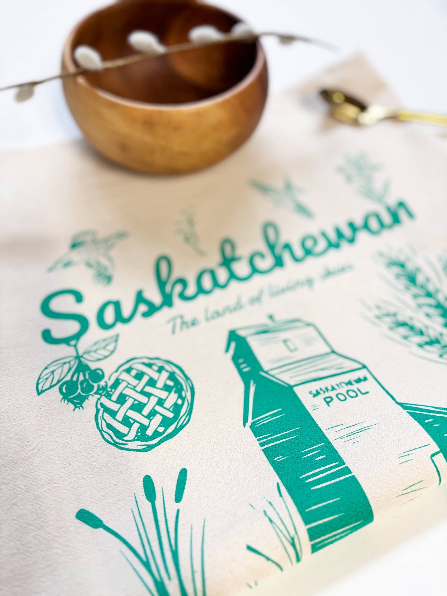 Saskatchewan Commemorative Organic Tea Towel - 20x24